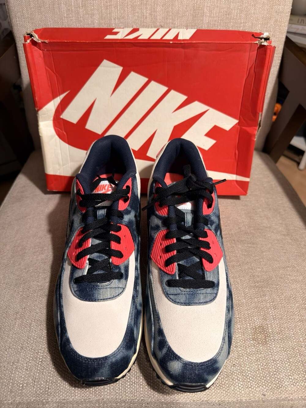 Atmos x Nike Air Max 90 QS 'Bleached Denim' (700875-400) SIZE 11 - Picture 2 of 6